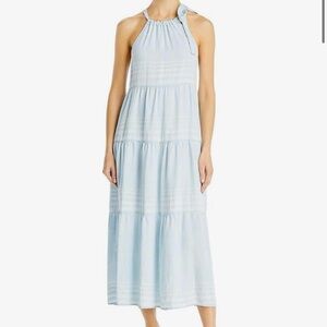 Bella Dahl Tiered Halter Midi Dress in Amalfi Stripe